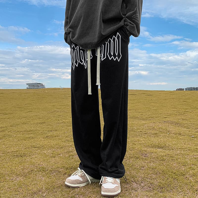 Premium Products Hiphop Ins High Street Trendy Straight Tube Drop Feeling Basketball Sports Men's American Drawstring Guard Pants