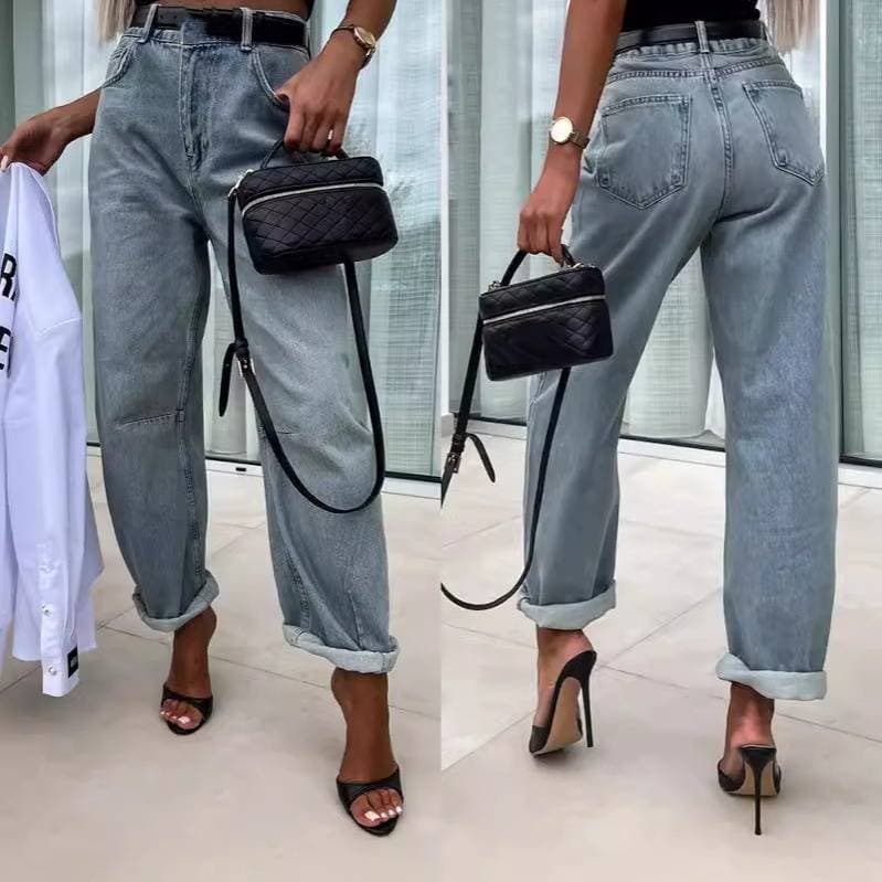 Women's Clothing street fashion casual loose ladies jeans
