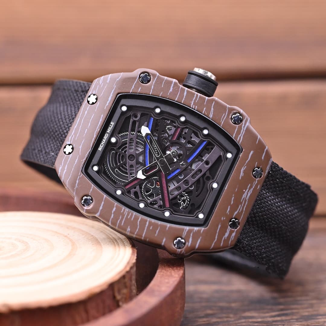 Montres-bracelets ultra-minces pour hommes Charles & Richard avec bracelets tissés : Montres décontractées