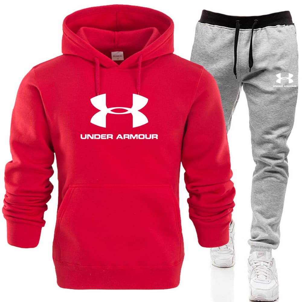 Pull à capuche pour hommes + pantalon costume automne et hiver en peluche impression chaude costume décontracté sweat costume