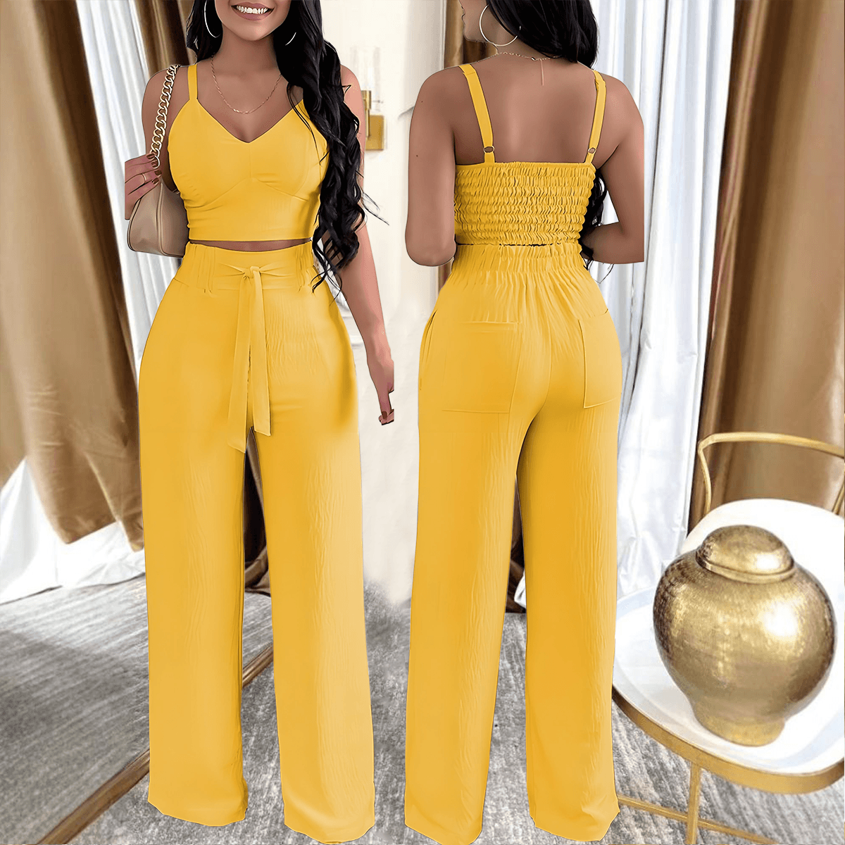Fashion Suspender Two-piece Suit For Women