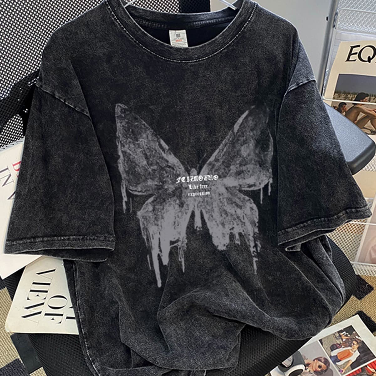 Women's Clothing New Summer Loose Washed Old Fashion Brand Short Sleeved T Shirt Pure Cotton Shoulder Clothes Ins