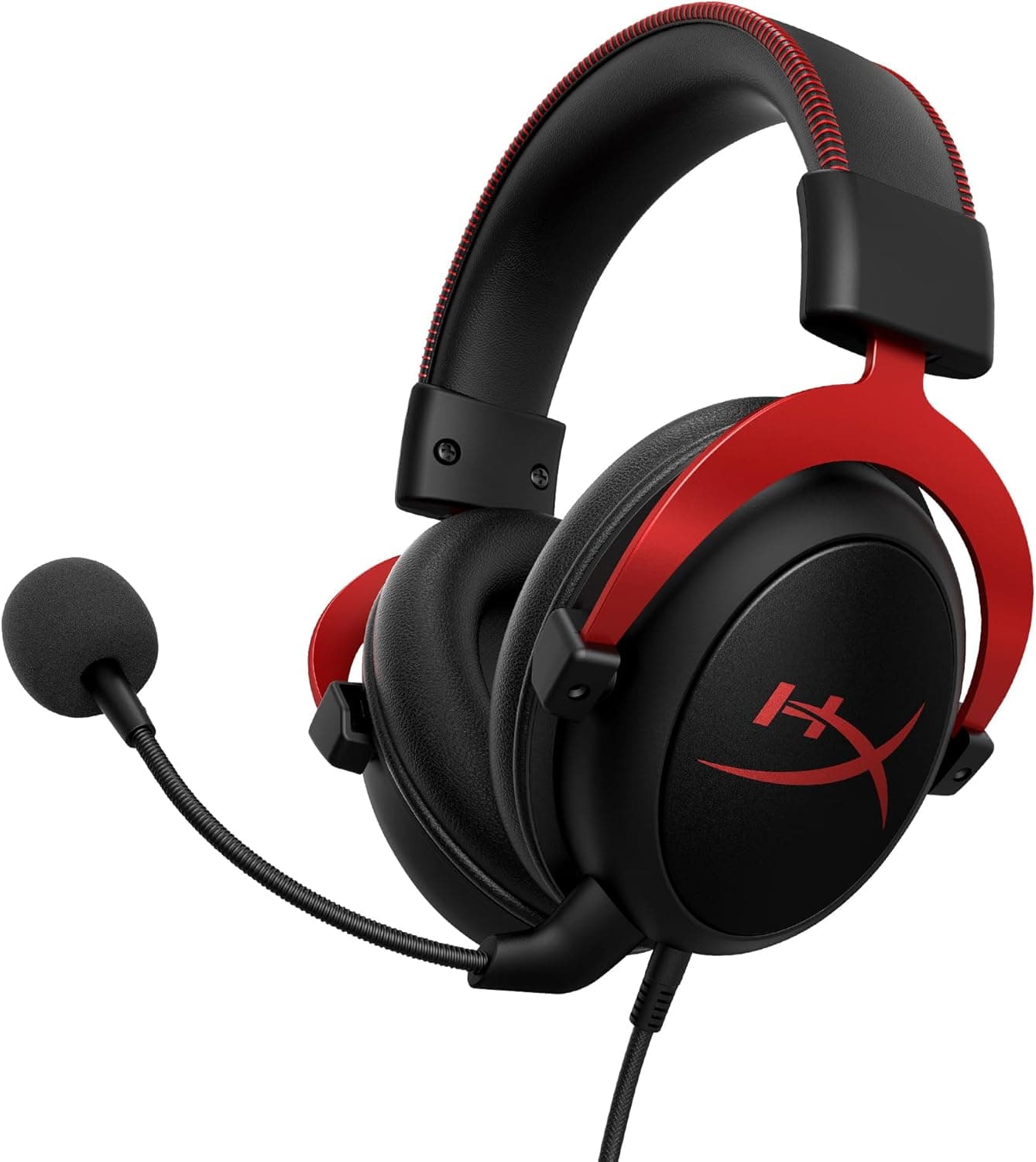 Casque gaming HyperX Cloud II : son surround 7.1, carte son USB, micro détachable pour PC/PS. Casque filaire Cloud 2 Gamer.