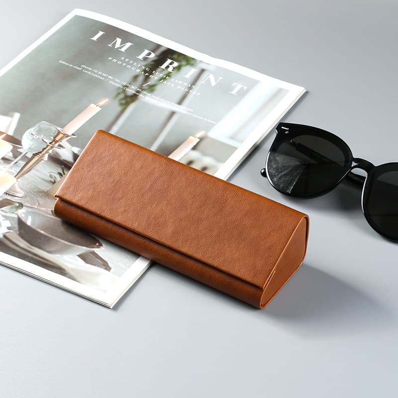 Unisex Retro sunglasses box Men's PU leather glasses box Large women's sunglasses box