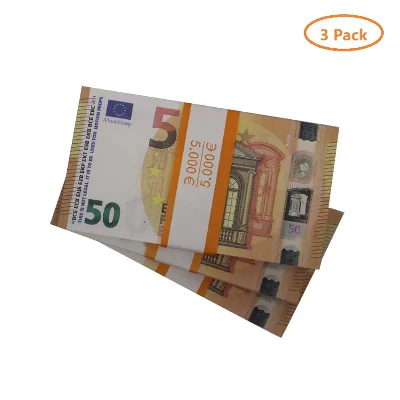 Wholesale 10 50 100 200 500 Euro Prop Toy Copy Money FAKE Banknotes FAUX Billet 100PCS Pack