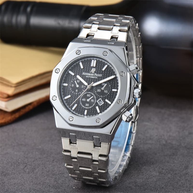 Nouvelle vente chaude AP hommes mode polyvalent montre à Quartz calendrier bracelet en acier montre décontractée
