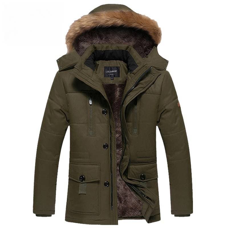 Men's Clothing Warm Cotton Clothes Outdoor Sports Men's Rush Clothes Fleece-lined Thickened All-match Slim-fit Mountaineering Suit