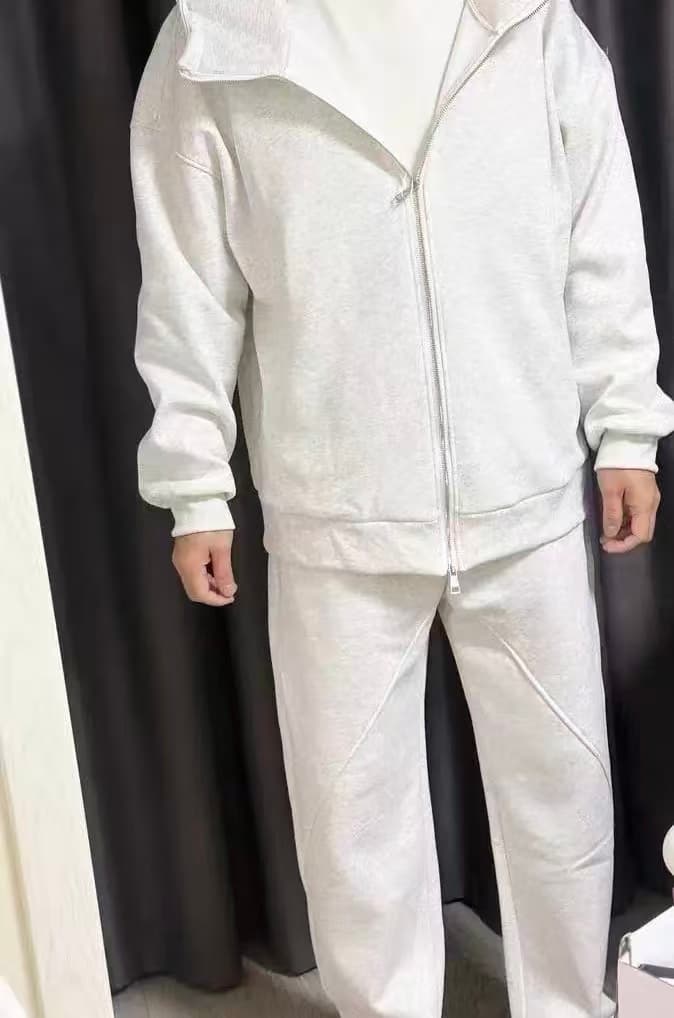 Thickened Boys Are Cool And Handsome To Wear A Complete Set Of Casual Sports Suits, Autumn And Winter Heavy Cardigan Sweater Sweatpants Two-piece Set