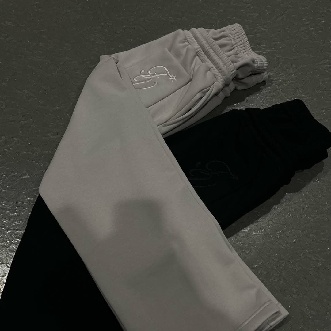 Men's Clothing Spring And Autumn New Casual Double Waist Sports Casual Men's And Women's Letter Embroidered Straight Trousers