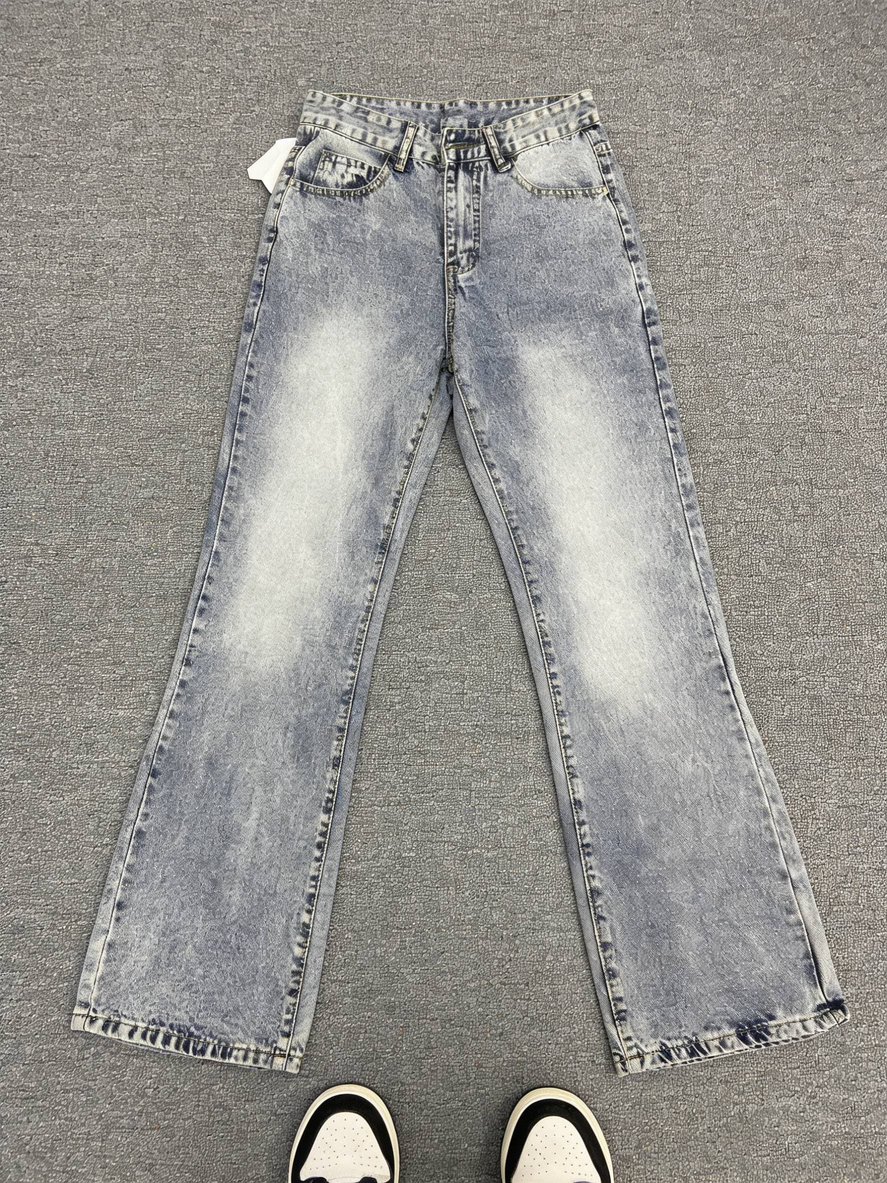 Men's Clothing New Street Fashion Jeans Retro Distressed Black Gray Patches Paint Hip Hop Elastic Slim Fit Skinny Pants Men's Trend
