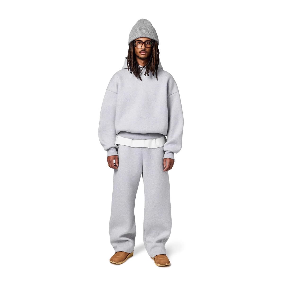 Unisex Oversized Hoodie & Jogger Set With Drop Shoulder, Ribbed Hem, And Hidden Drawstring Waistband​