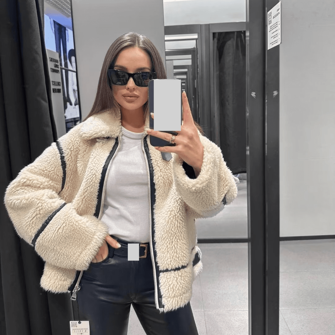Women's Clothing autumn and winter new style fur lambskin effect women's jackets