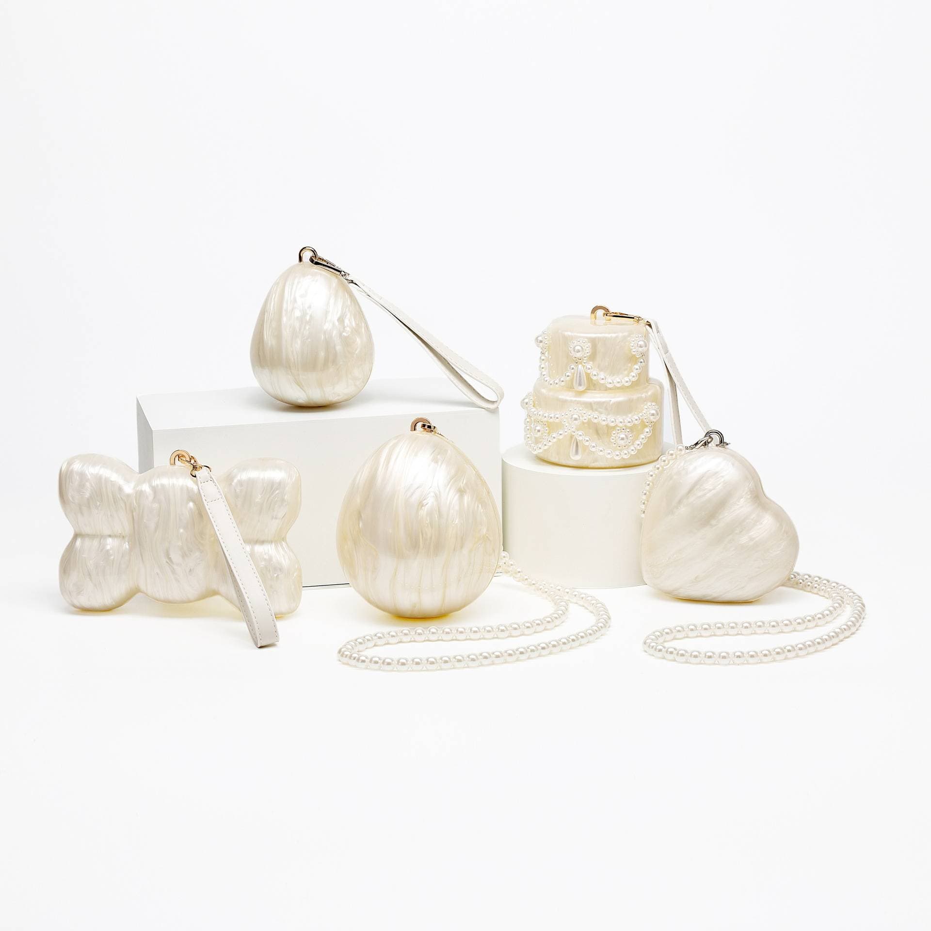Women's Handbag Shoulder Diagonal Bag Special-shaped Shell Acrylic Bag Fashion Wedding Dinner Clutch Bag