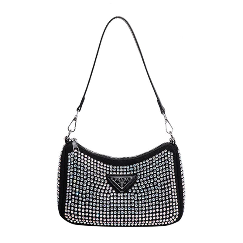 Sac à main léger de luxe, niche, diamants brillants, tendance, à la mode, épaule, sous les bras