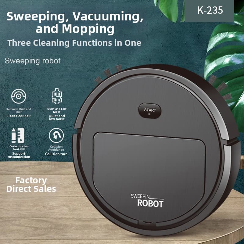 Fully Automatic Robotic Vacuum Cleaner Intelligent All in One Household Sweeping Vacuuming Mopping Three in One Cleaning Machine
