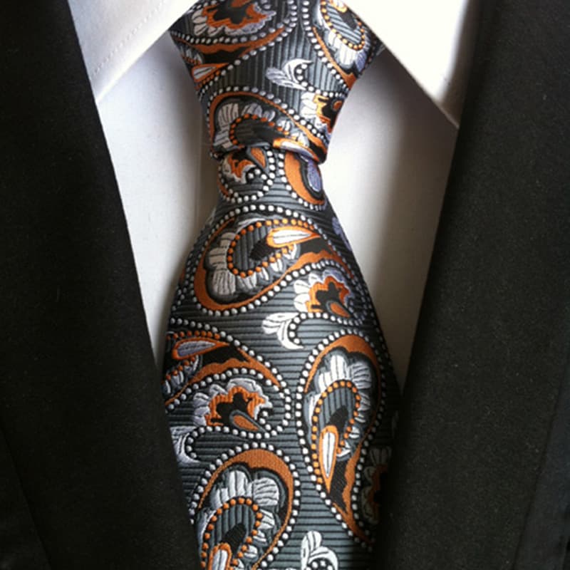 Unisex High Density Paisley Tie Cashew Flower Polyester Men's Suit Tie