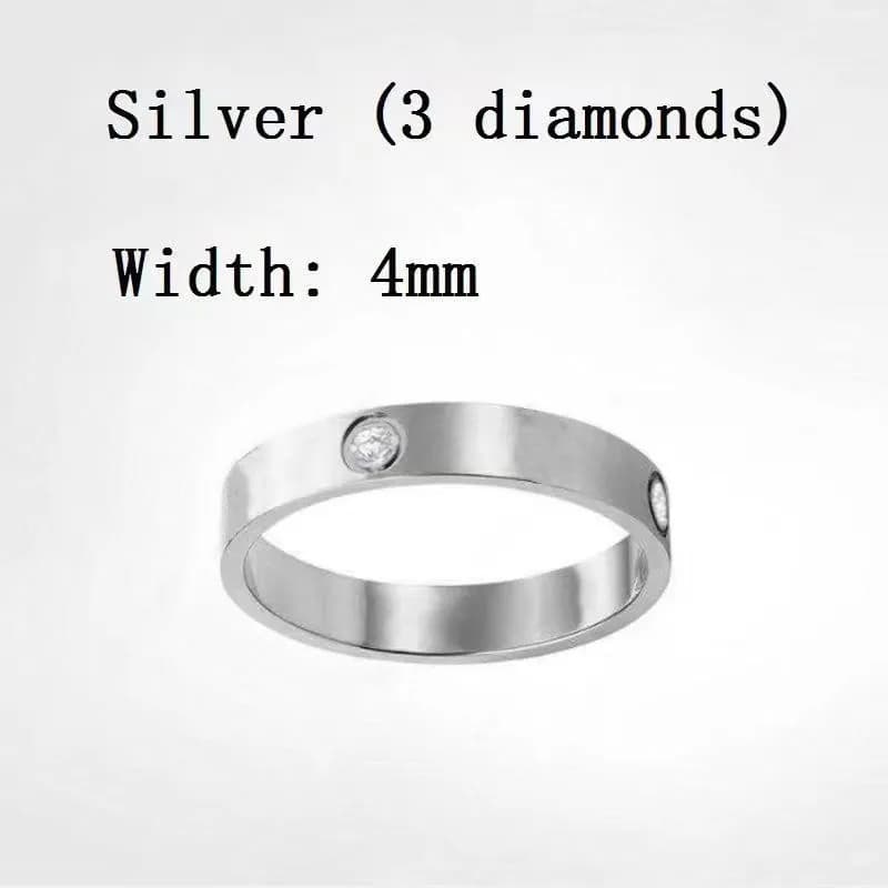 Bague Nail Love pour femme, bague classique de luxe en or pour l'amour et le mariage, avec pochette rouge, inaltérable et hypoallergénique.