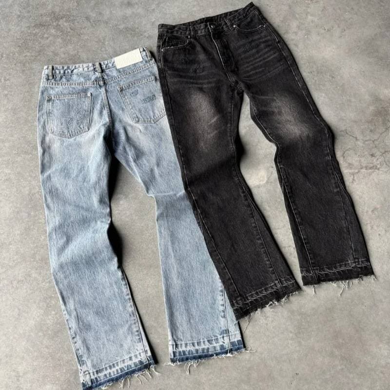 Men's Clothing Retro Straight Loose Jeans For Boys Spring And Autumn New Ins Trendy High Street Wide Leg Casual Long Pants