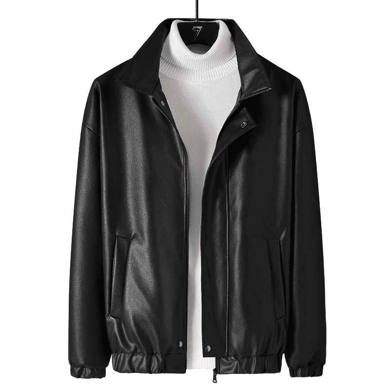 Men's Clothing 2024 New Leather Jacket Pu Leather Padded Jacket High Quality
