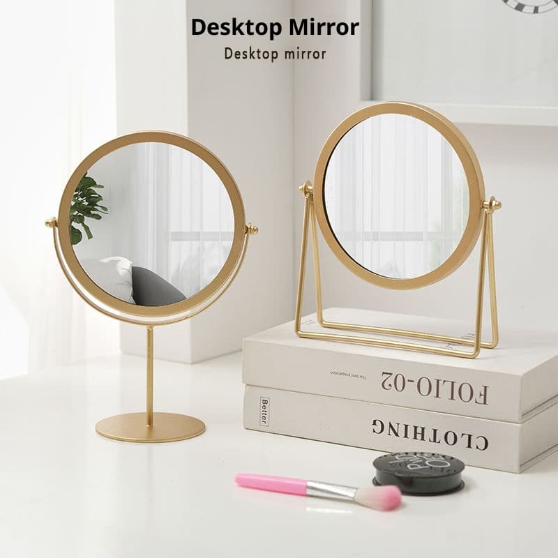 Elegant Vanity Mirror With Metal Frame, Adjustable Stand, Classic Black/Gold For Bedroom & Bathroom – Perfect Gift For Friends & Family