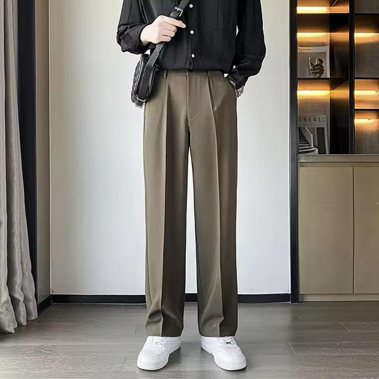 Men's Clothing Vintage American Style Men's Casual Pants - Relaxed Fit, Comfortable & Stylish For Everyday Wear (Black, White, Dark Gray, Beige)