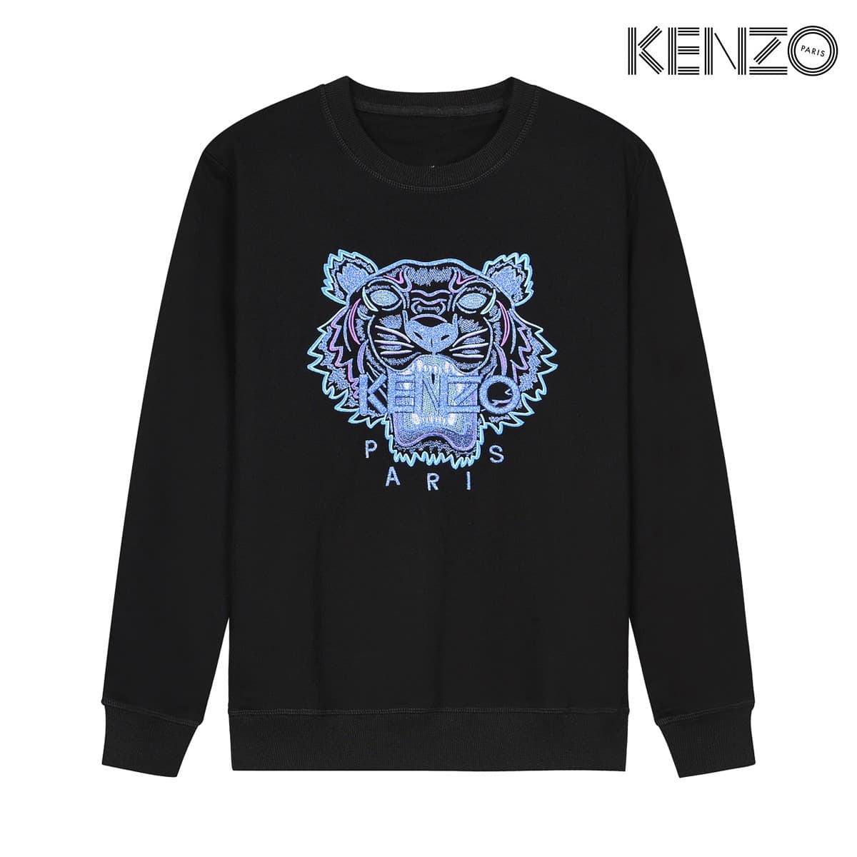 Sweat à capuche noir à col rond pour homme, imprimé tigre, coupe ample et confortable, idéal pour le printemps et l'automne.