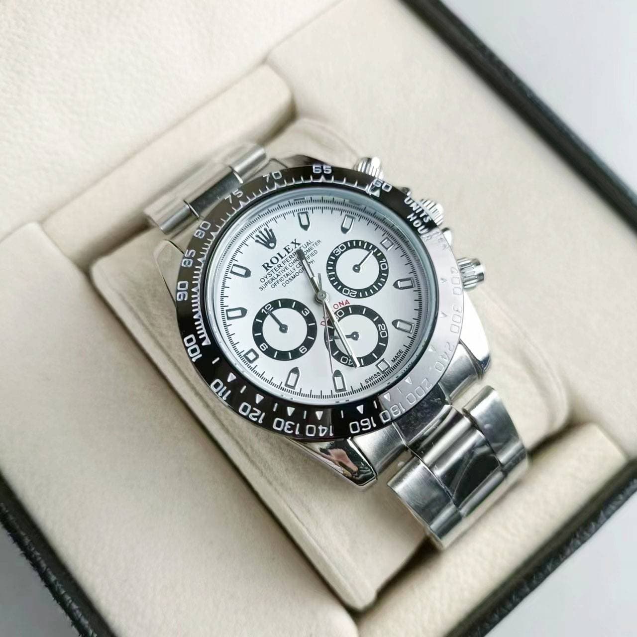 Montre Daytona pour homme, bracelet en acier, tendance et professionnelle
