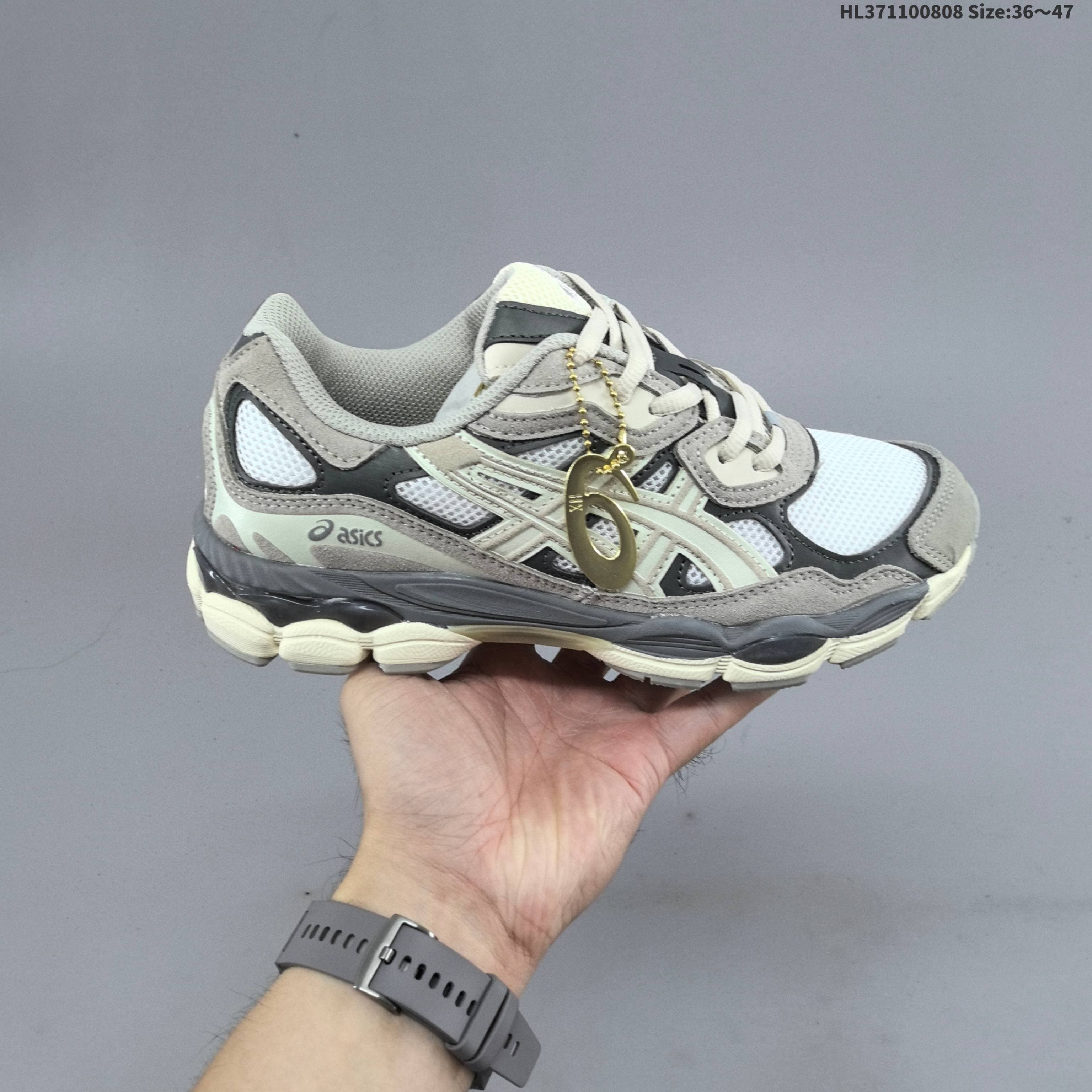 Chaussures de running Asics NYC Gels NYC Sneakers Cream Solar Power Pure Sier Outdoor Sneakers Sports Athleisure Trainers Fashion Daily Outfit 36-47