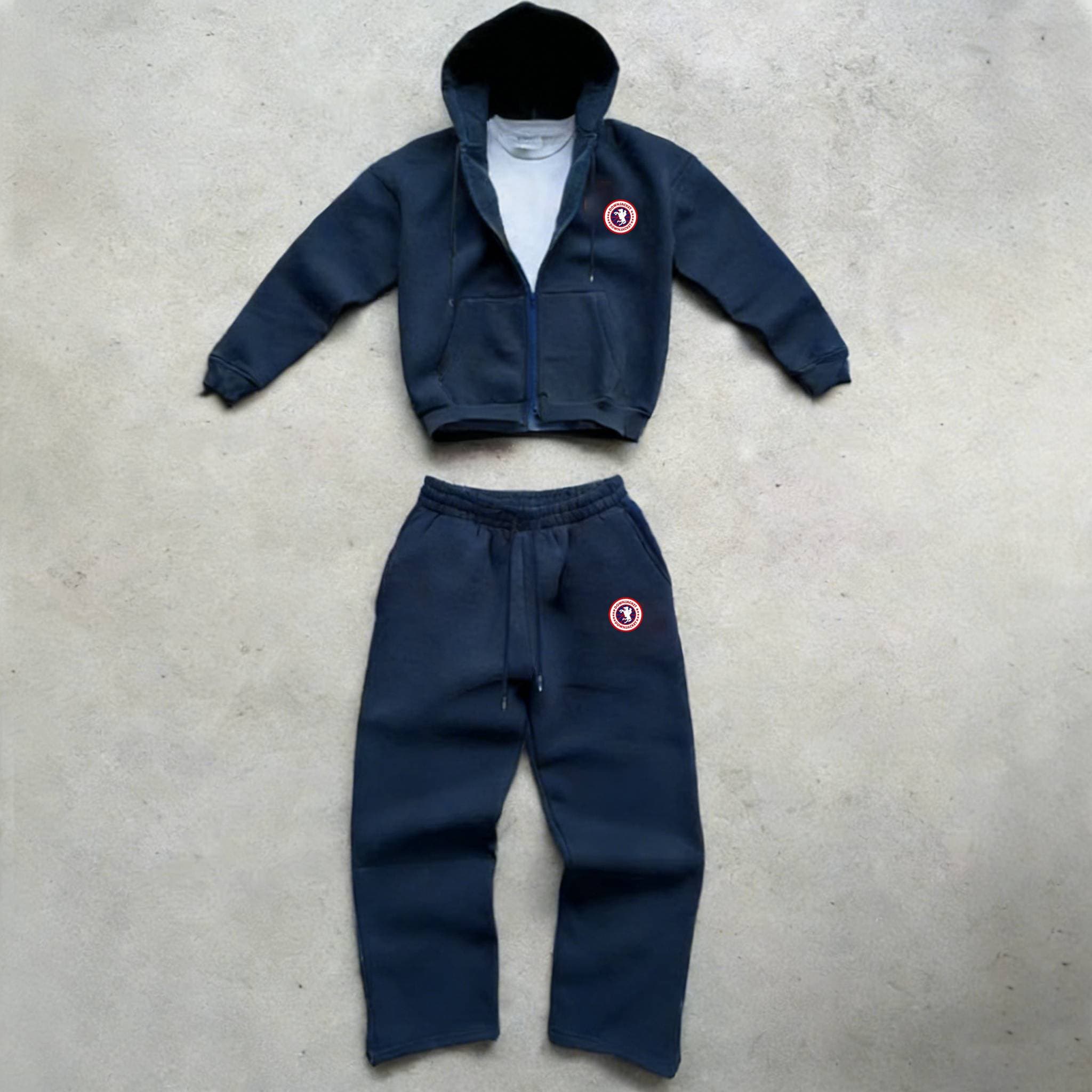 Ensemble sweat à capuche et jogging streetwear pour homme - Pull oversize imprimé, tenue décontractée