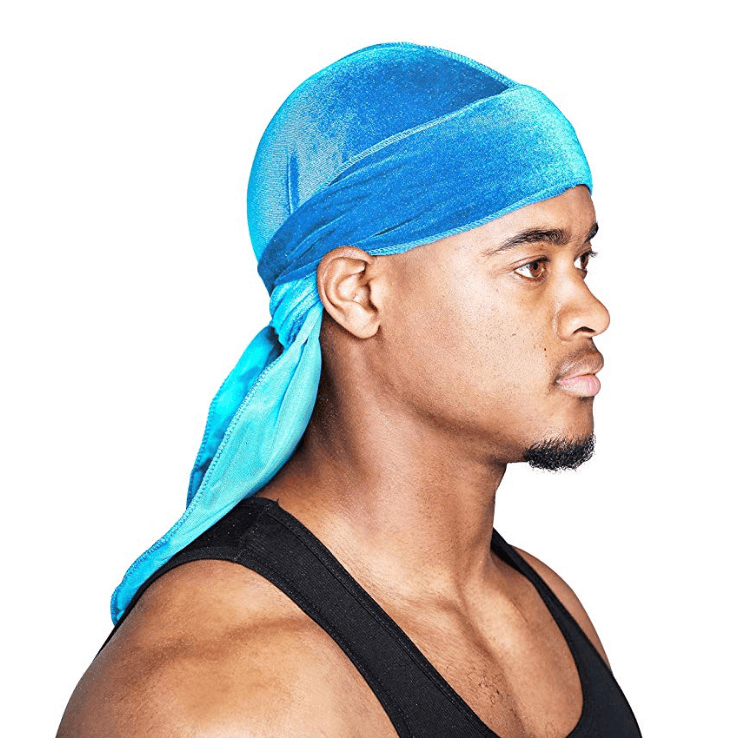 Men's Headwrap New Velvet Turban Hat Long Tail Pirate Hat Baotou Hat Chemotherapy Hat