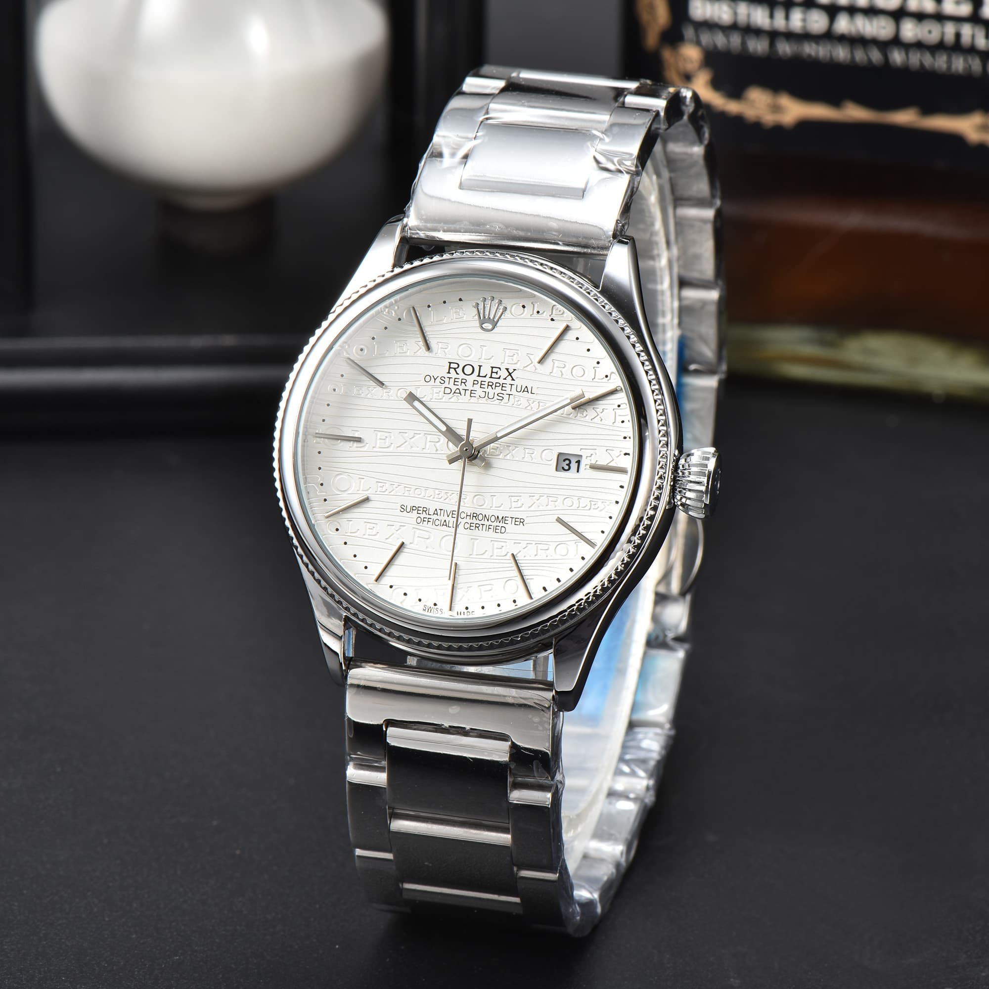 Marques haut de gamme véritable style britannique vintage mode affaires montres bracelet en cuir montre-bracelet