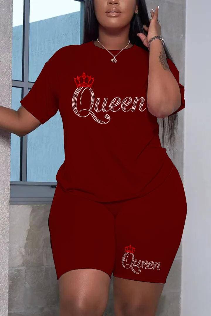 Women's Clothing Independent Station New Casual Fashion Short-sleeved T-shirt Five-quarter Pants Two-piece Set