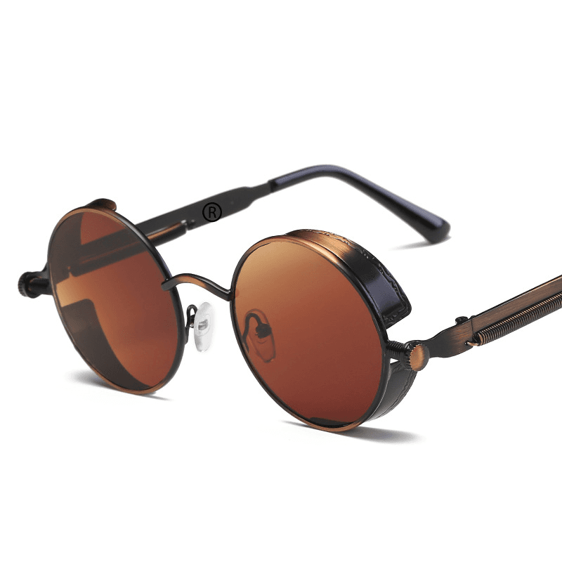 Unisex Steampunk glasses Fashionable Round sunglasses Retro glasses Trendy trendy sunglasses for men and women