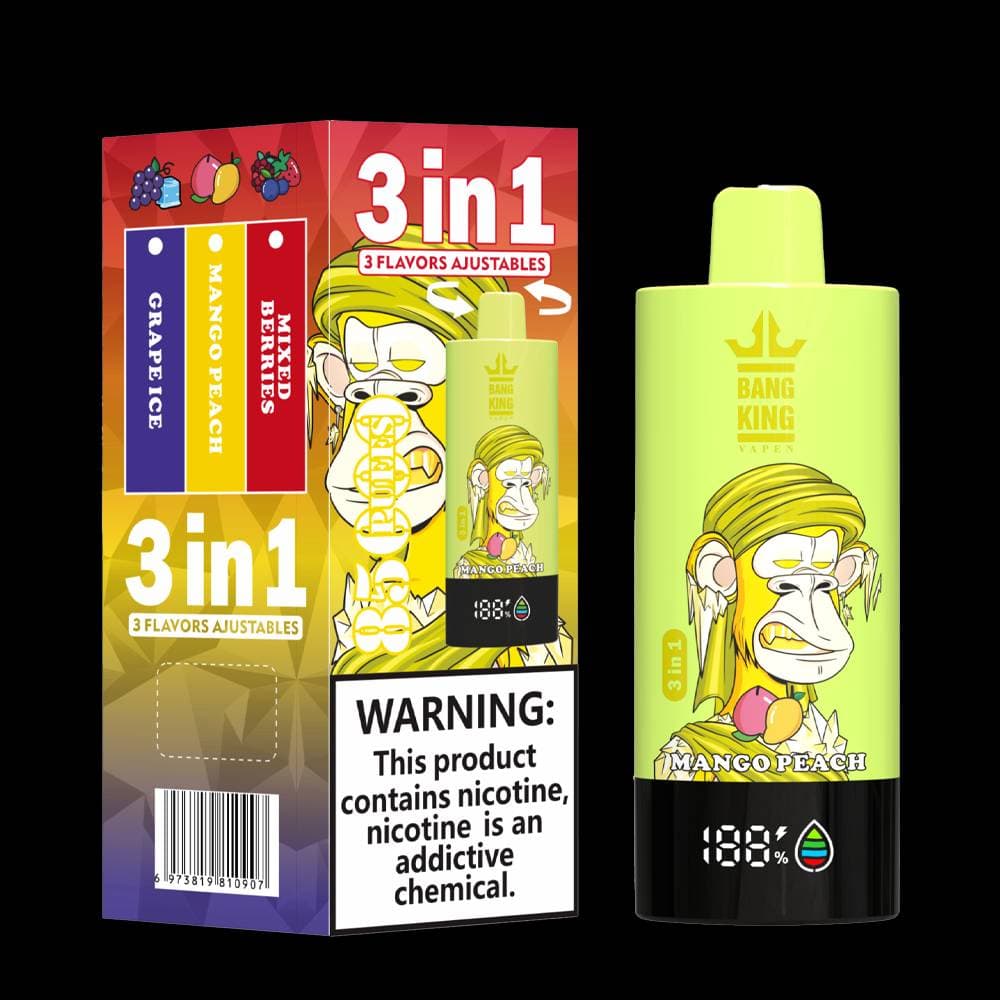 BangKing 85000 Vape jetable Puff 85k 3 en 1 avec écran LCD (lot de 3)