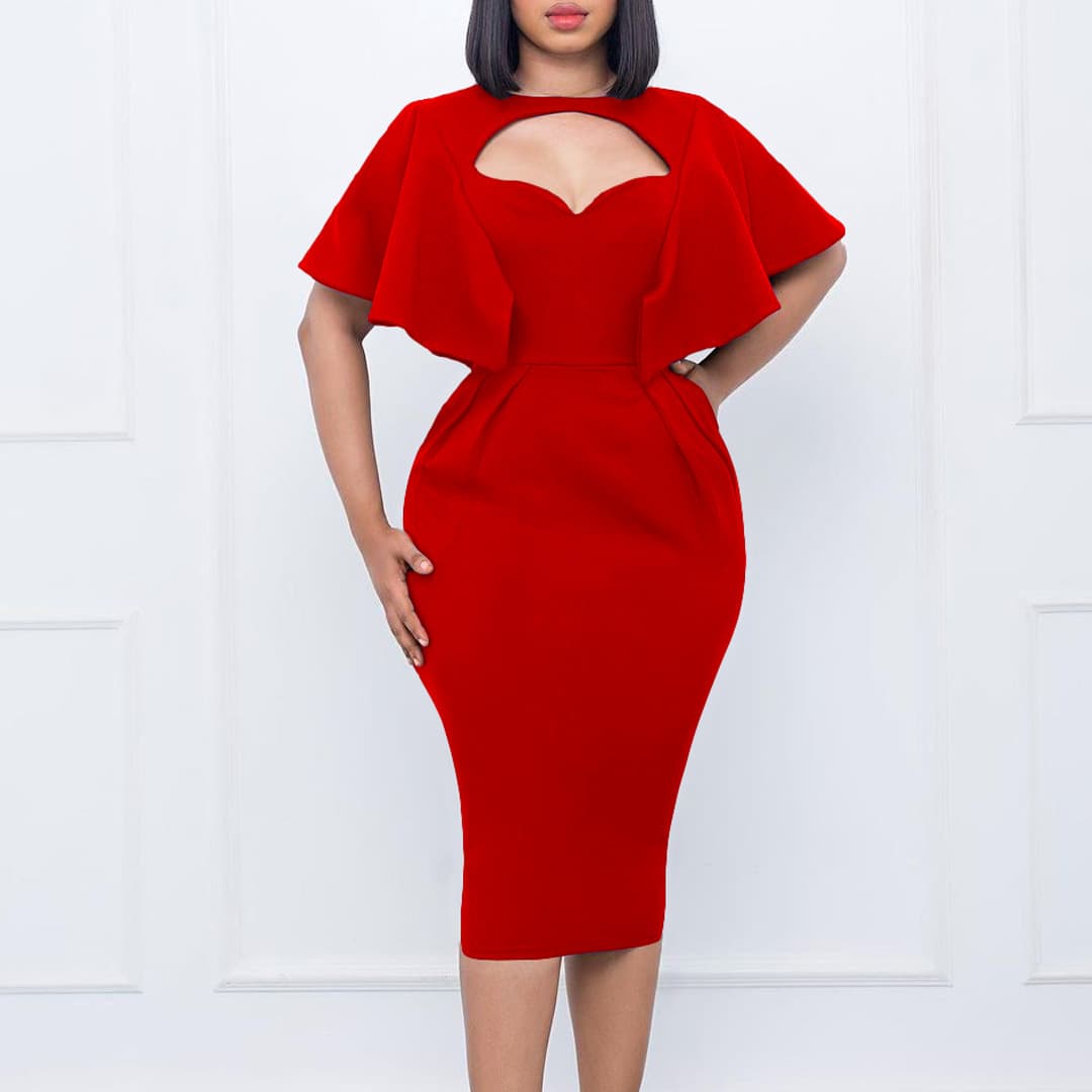 Women's Clothing 2023 New Temperament Tongle Hip Bag Professional Pencil Skirt Dress