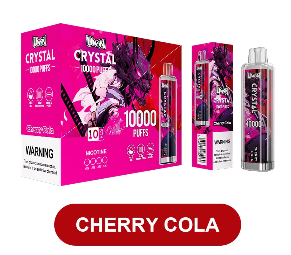 Kit de démarrage de cigarettes électroniques jetables Uwin Crystal, 10 000 bouffées, 15 saveurs, 2, 5 ou 10 pièces
