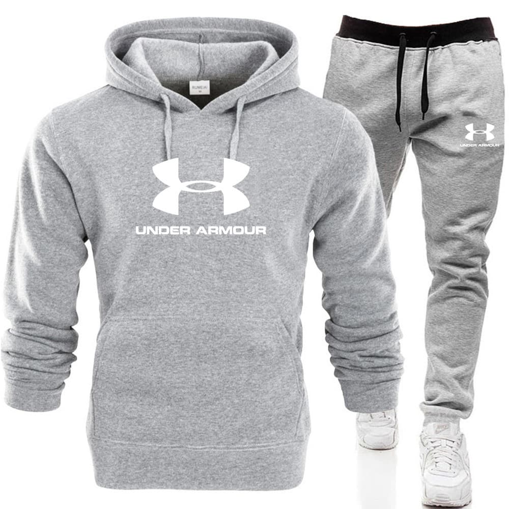Pull à capuche pour hommes + pantalon costume automne et hiver en peluche impression chaude costume décontracté sweat costume