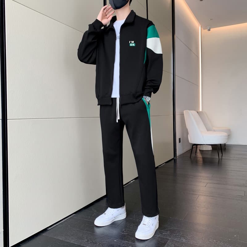 Men's Clothing Casual sports suits for men, new two piece suits for autumn and winter, handsome jackets for men, trendy brands, matching sets