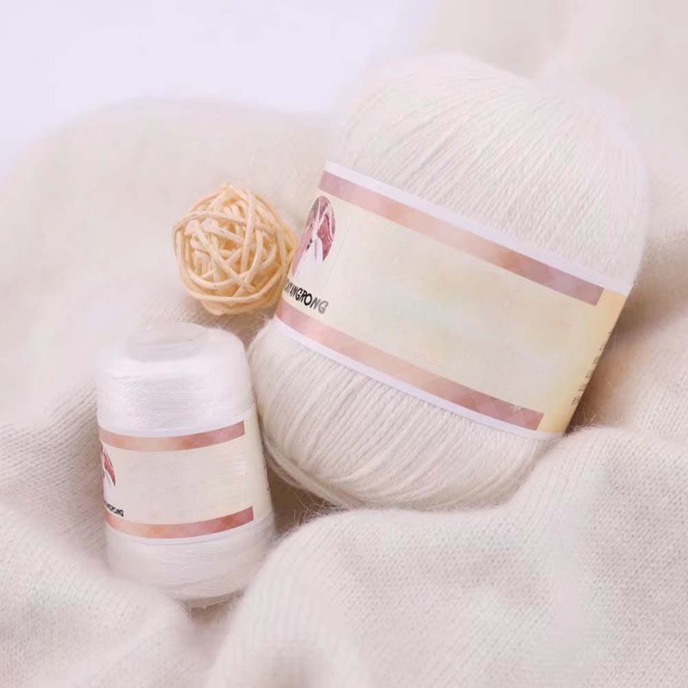 Cashmere Yarn Medium Thick Hand Knitted 6+6 Wool Yarn Machine Knitted Baby Scarf Yarn Mink Yarn