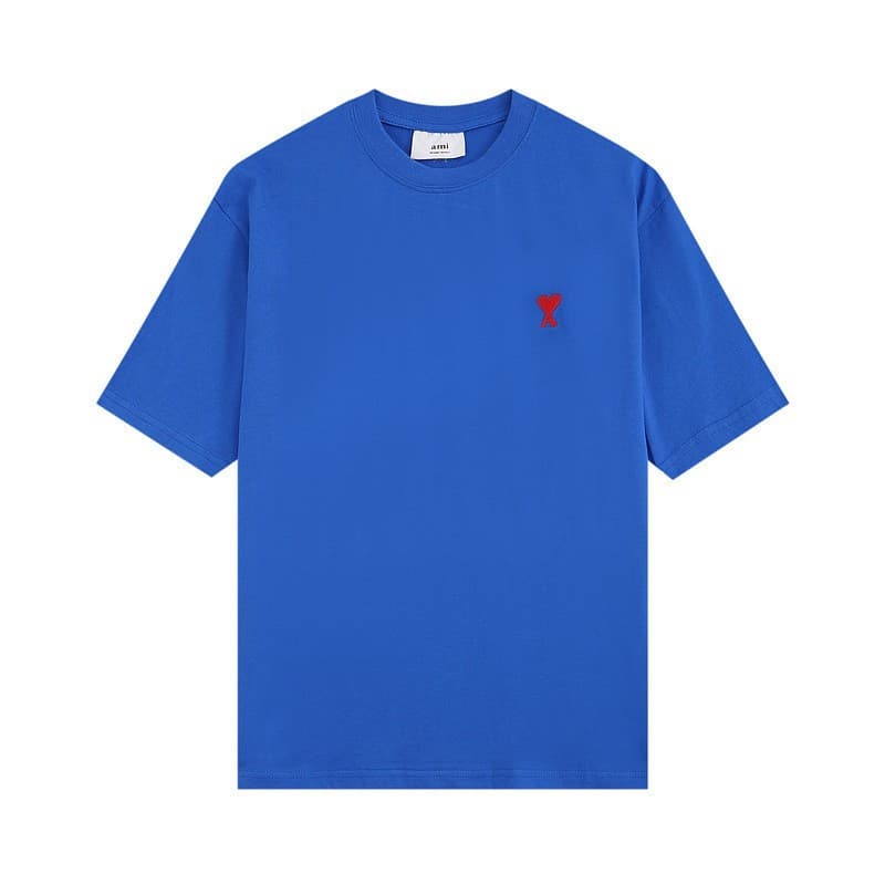 T-shirt ample à col rond et motif cœur brodé pour femme
