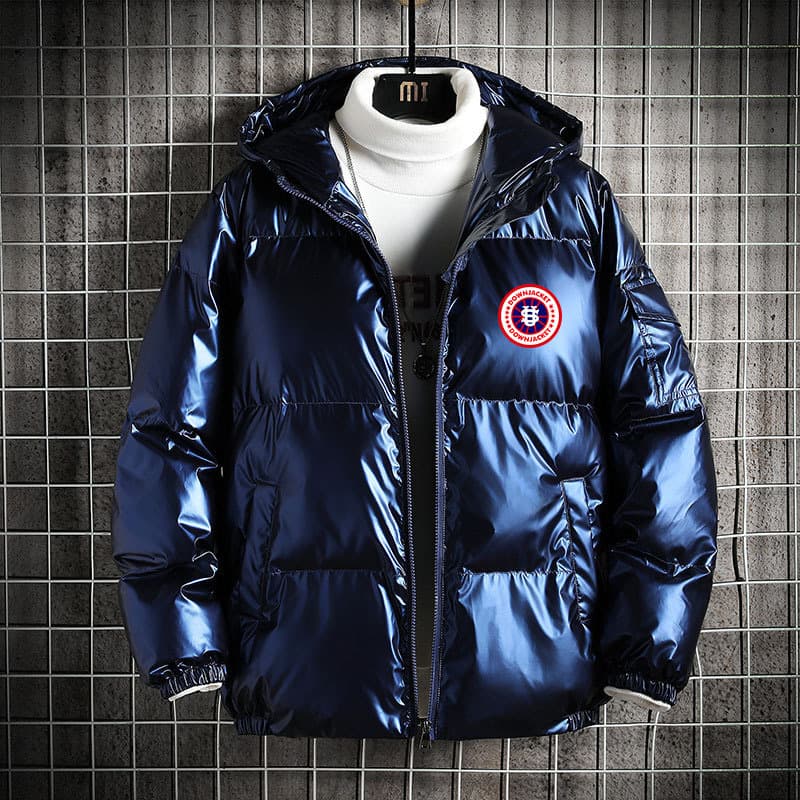Men's Clothing Men's Clothing, Glossy Fabric, Down Filled Cotton Coat, Trendy Brand, Cropped Style, Heavy And Fluffy US Jacket