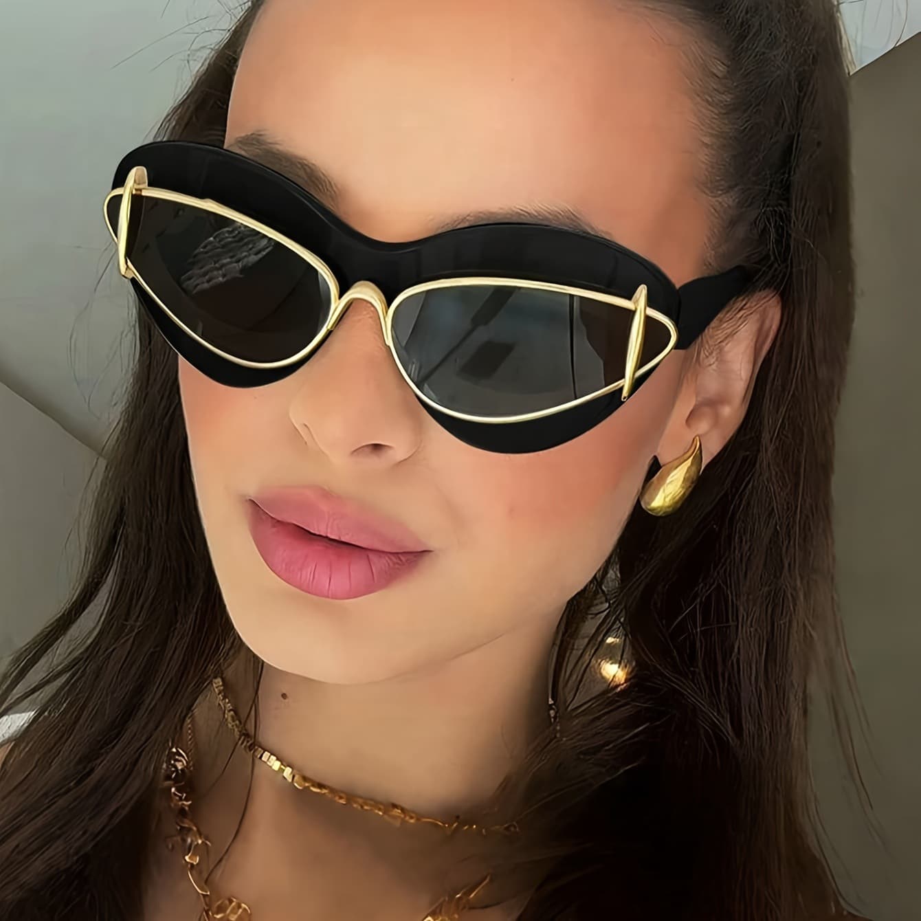 Stylish Niche Aviator Sunglasses High End Hip Hop Vibe For Men And Women Street Style Photography