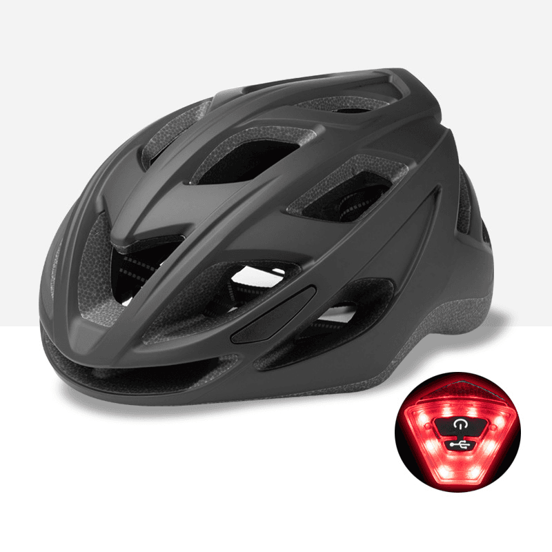 Bicycle Helmet Integrated Shape Road Mountain Bike Outdoor Riding Sports Helmet With Taillight Safety Helmet Outdoor Breathable