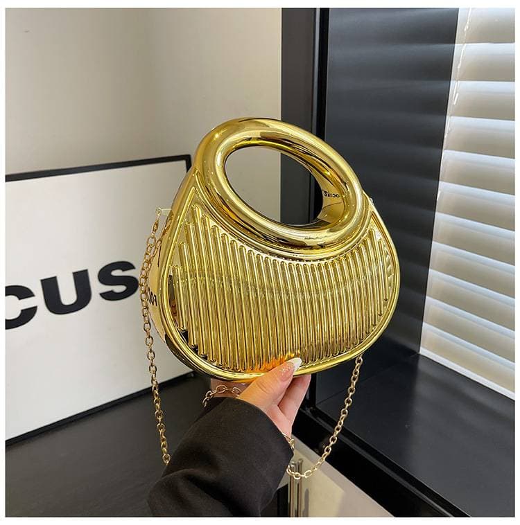 Women's Clutches Bags Hand-held Shoulder Bag For Women, Pleated, Personalized Casual Crossbody Bag, Solid-color Design Bag For Women