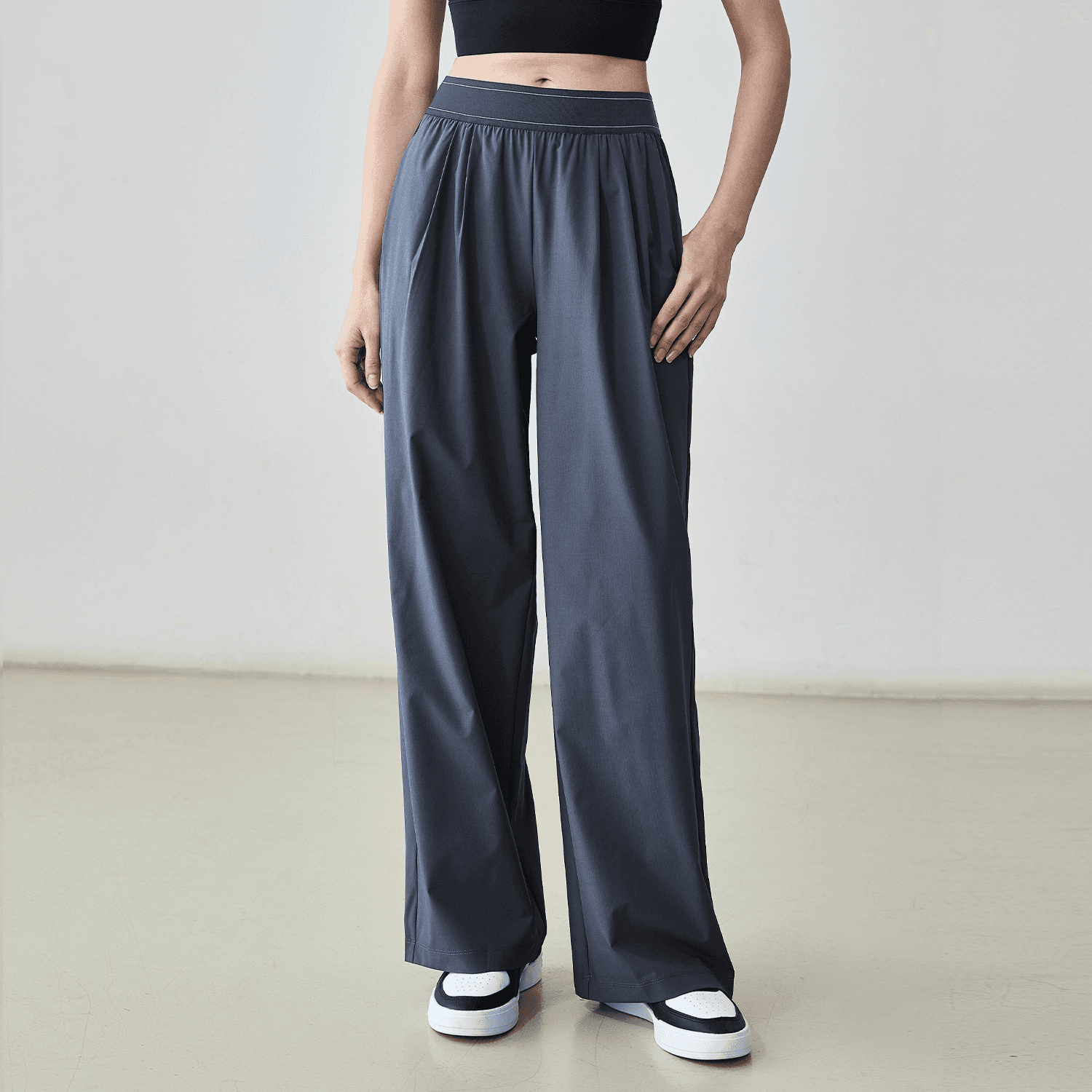​​Women's Pants - Wide Leg High Waist Lounge Pants, Breathable & Slim Fit For Casual Wear & Fitness​​
