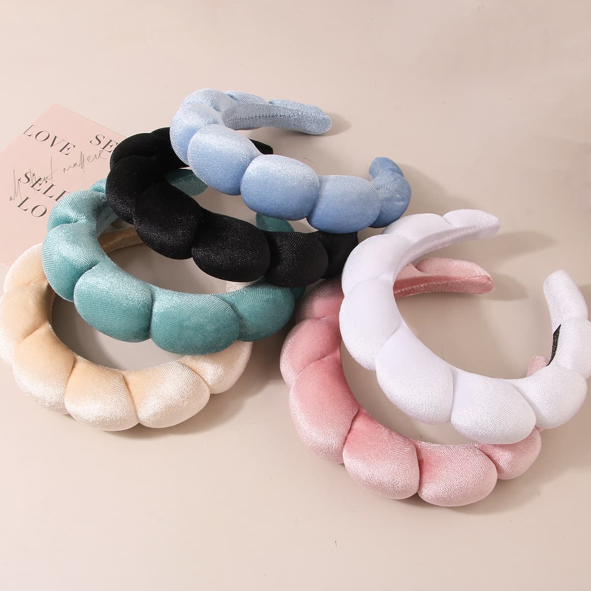 Apparel Accessories Autumn And Winter Gold Velvet Cloud Headband Female Heightening Head Handmade Headband Simple Headwear