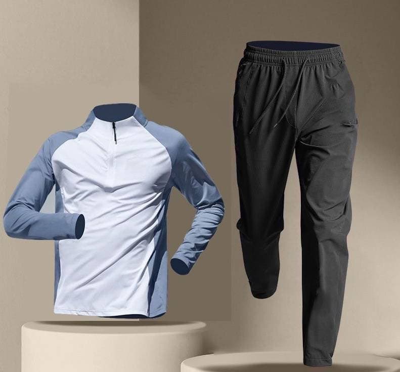 Sports Clothing Quick Drying Clothes Long Sleeved Trousers Suit Sports Track And Field Sports T Shirt Running Fitness Clothes