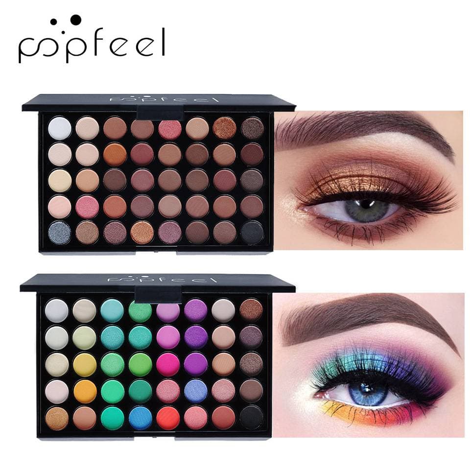 40-Color Eyeshadow Palette - Earth Tones With Multi-Shimmer Finishes, Ideal For Punk, Earthy, Chinese Chic & Aesthetic Minimalist Makeup Styles