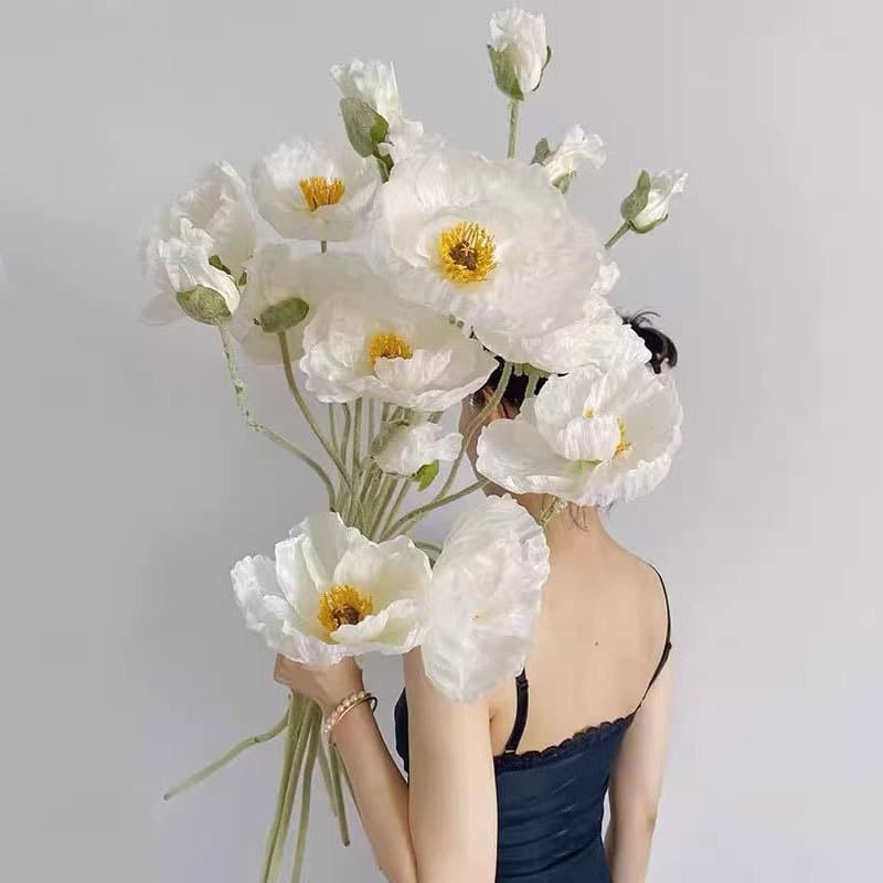 Ins Style Poppy Flocking Simulation Flower Wedding Props With Flowers Fake Flowers Simulation Flower Decoration High End Sense Lifelike