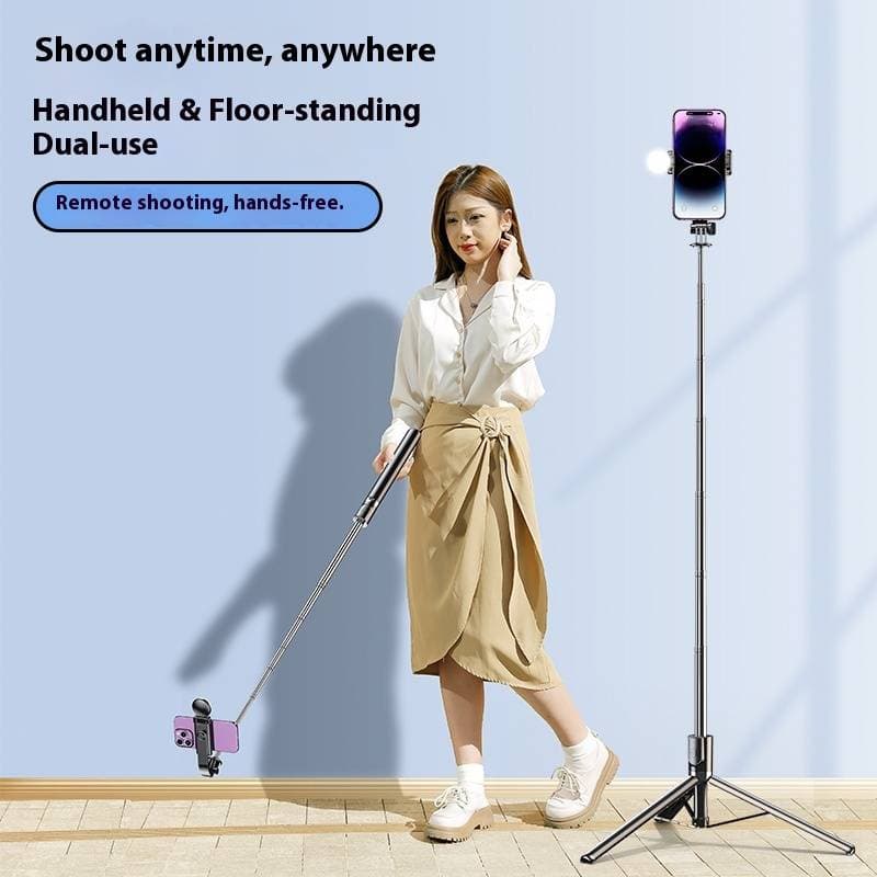 360° Rotating Selfie Stick Tripod With Bluetooth Remote & LED Light – 1m/1.7m Extendable Phone Holder For Live Streaming, Travel & Vlogging​